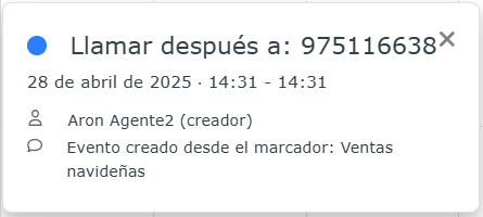 Ver detalle de evento