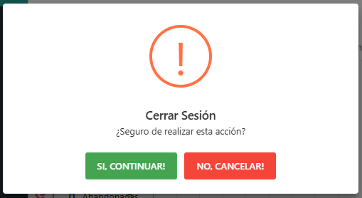 Cerrar sesión confirmación