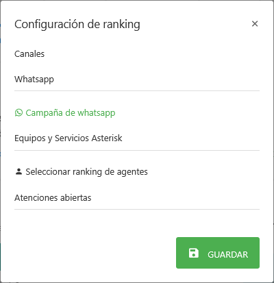 Ranking de agentes del dia