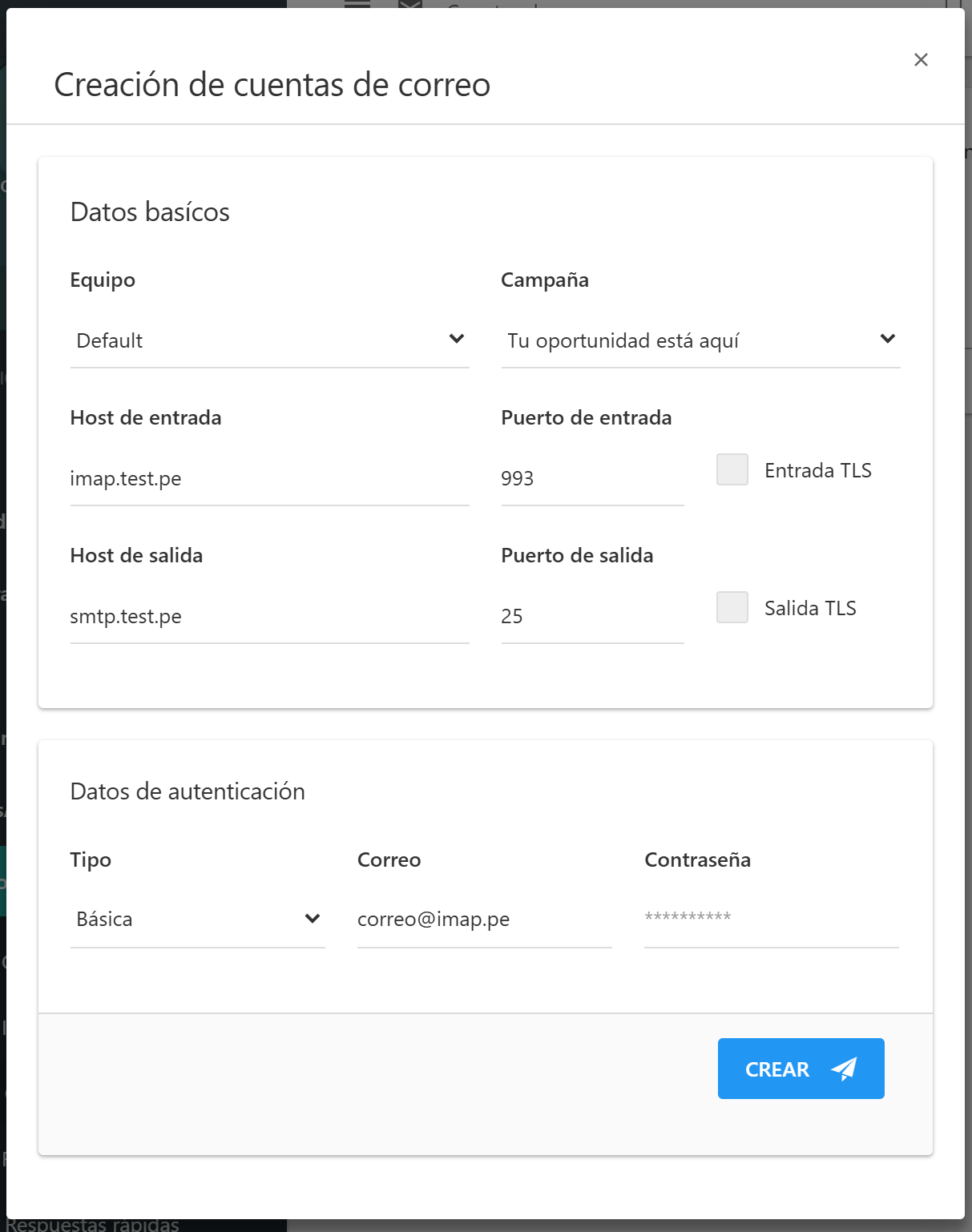 Registrar cuenta de correo con OAuth2
