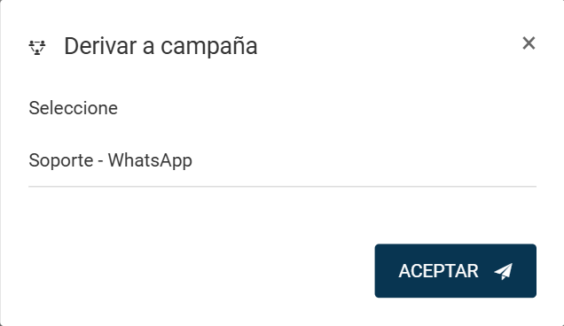 Configurar campaña como opción del menu
