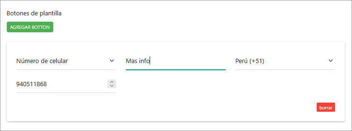 Configuración de un botón de llamada.