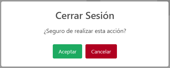 Cerrar sesión confirmación