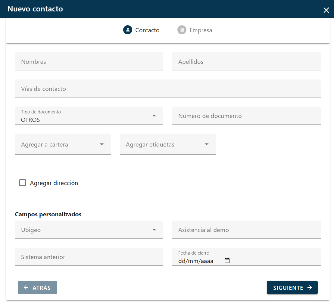 Información de contacto