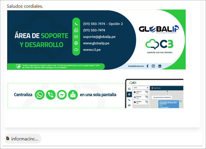 Archivo adjuntado en el cuerpo del mensaje