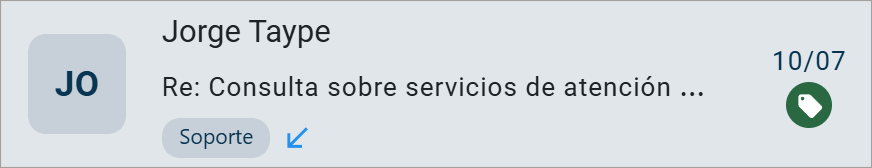 Etiqueta de la atención