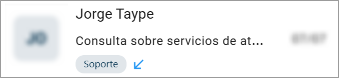 Información de la interacción como: nombre, vista previa del asunto y etiqueta de la campaña