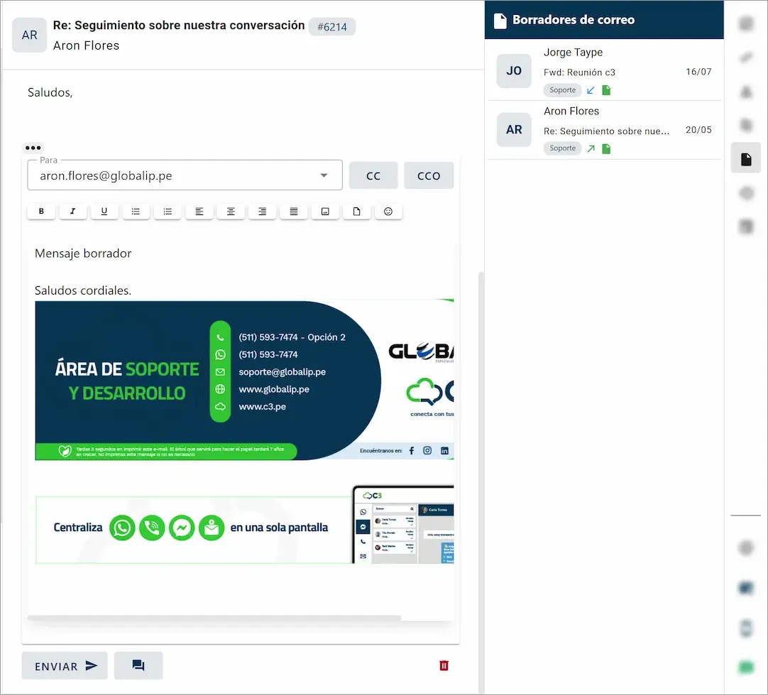 Redirigir a borrador