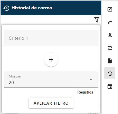 Filtrar Historial de Correo