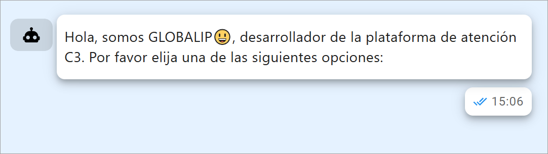 Mensajes enviados por un bot Messenger