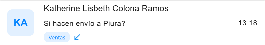 Atención entrante Messenger