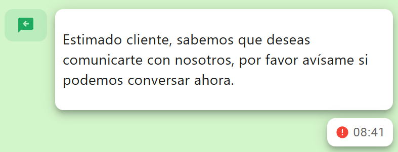 Errores al enviar un Mensaje plantilla