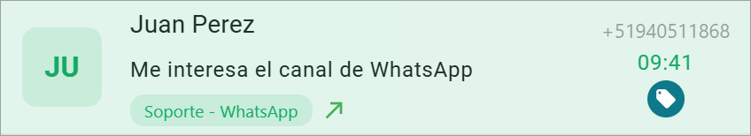 Etiqueta de la atención